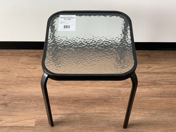 Metal Side Table Prolisok with Tempered Glass Top in Bronze